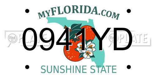 0941YD Florida License Plate