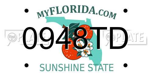 0948TD Florida License Plate