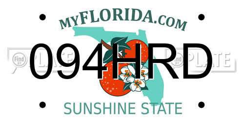 094HRD Florida License Plate