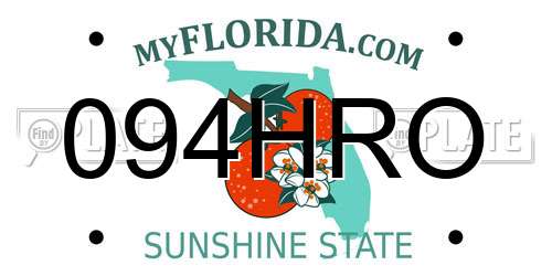 094HRO Florida License Plate