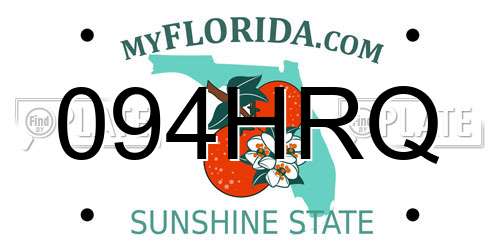 094HRQ Florida License Plate
