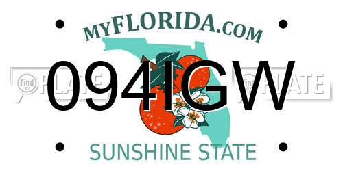 094IGW Florida License Plate