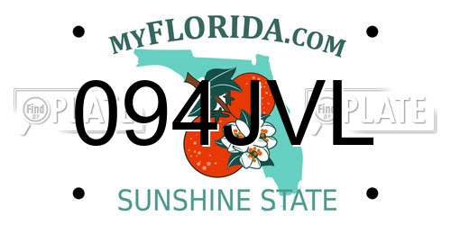 094JVL Florida License Plate