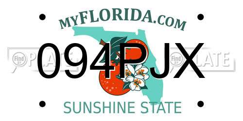 094PJX Florida License Plate