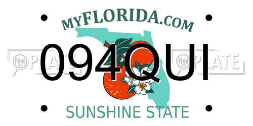 094QUI Florida License Plate