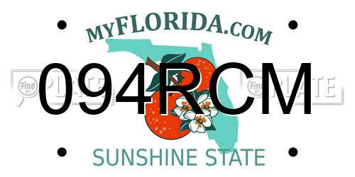094RCM Florida License Plate