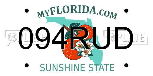 094RUD Florida License Plate