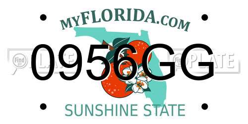0956GG Florida License Plate