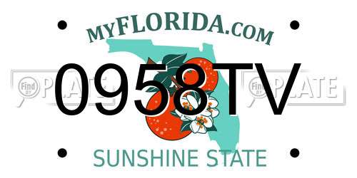 0958TV Florida License Plate