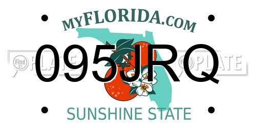 095JRQ Florida License Plate