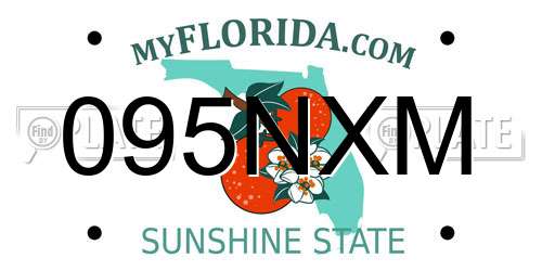 095NXM Florida License Plate
