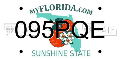 095PQE Florida License Plate