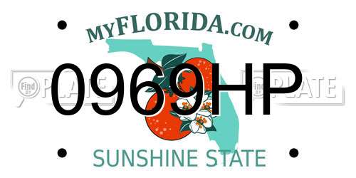 0969HP Florida License Plate