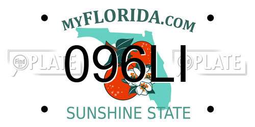 096LI Florida License Plate
