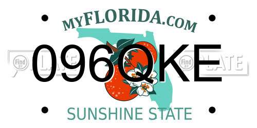 096QKE Florida License Plate