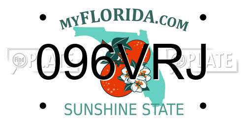 096VRJ Florida License Plate