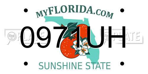 0971UH Florida License Plate