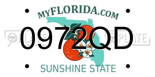 0972QD Florida License Plate