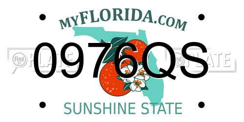 0976QS Florida License Plate