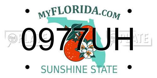 0977UH Florida License Plate