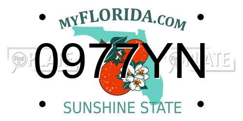 0977YN Florida License Plate