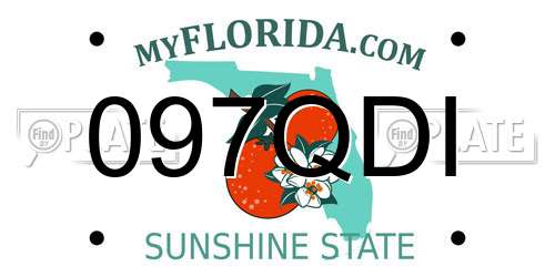097QDI Florida License Plate