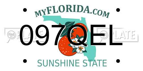 097QEL Florida License Plate