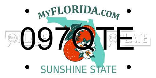 097QTE Florida License Plate