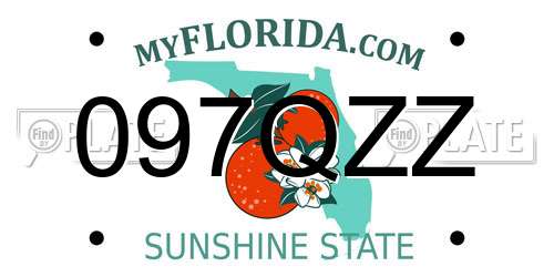 097QZZ Florida License Plate