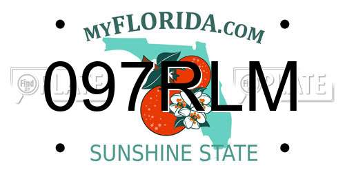 097RLM Florida License Plate