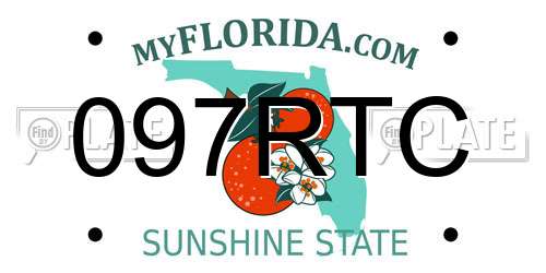 097RTC Florida License Plate