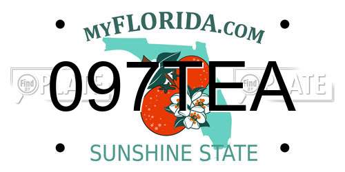 097TEA Florida License Plate