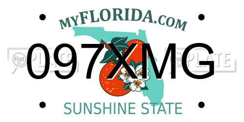 097XMG Florida License Plate