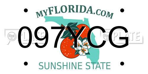 097YCG Florida License Plate