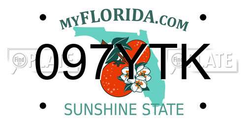 097YTK Florida License Plate