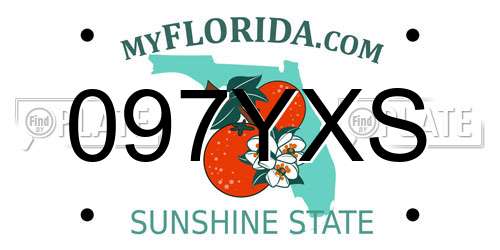 097YXS Florida License Plate