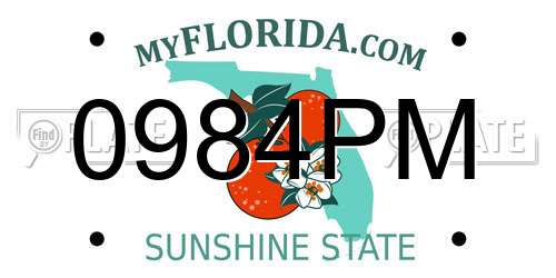 0984PM Florida License Plate