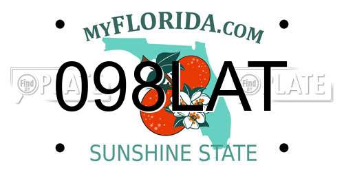 098LAT Florida License Plate