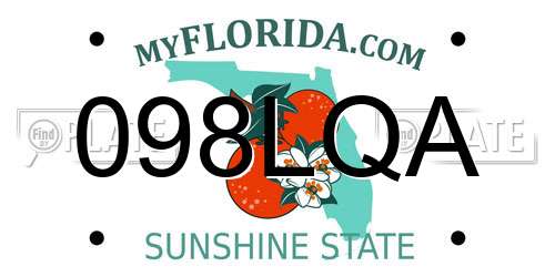 098LQA Florida License Plate