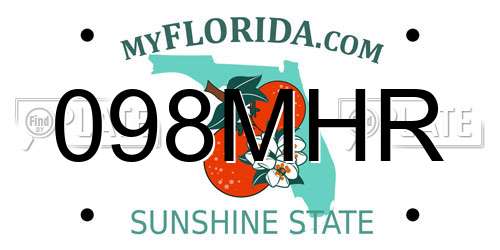 098MHR Florida License Plate