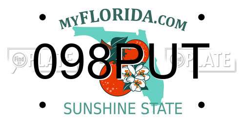 098PUT Florida License Plate