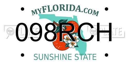 098RCH Florida License Plate