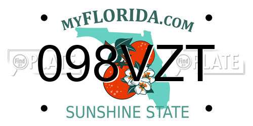 098VZT Florida License Plate