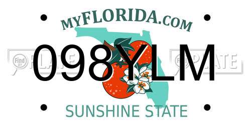 098YLM Florida License Plate