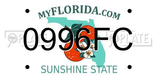 0996FC Florida License Plate