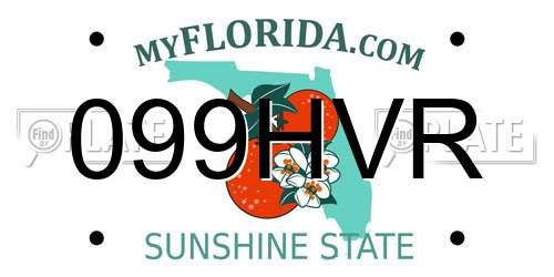 099HVR Florida License Plate