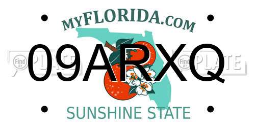 09ARXQ Florida License Plate