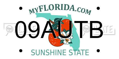 09AUTB Florida License Plate