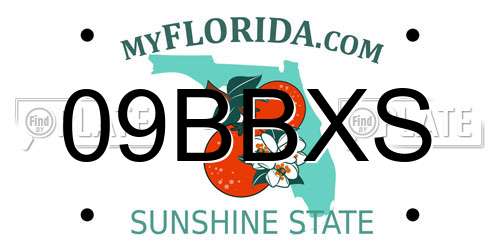 09BBXS Florida License Plate