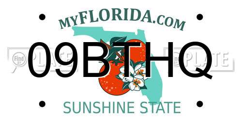 09BTHQ Florida License Plate